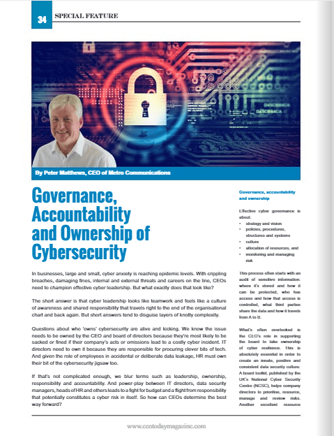 An image of the May 2019 copy of CEO Today Magazine